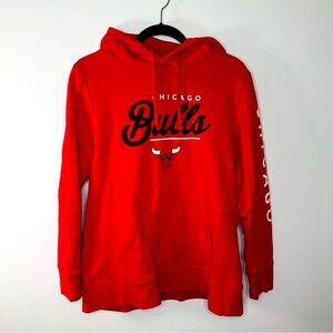 Fanatics NBA Chicago Bulls Red Chicago Sleeve Hoodie Pullover Sweatshirt Size L